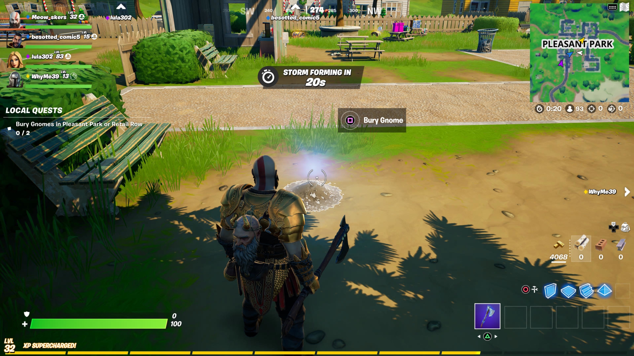 Fortnite Season 5 Week 5 Challenge Bury Gnomes in Pleasant Park