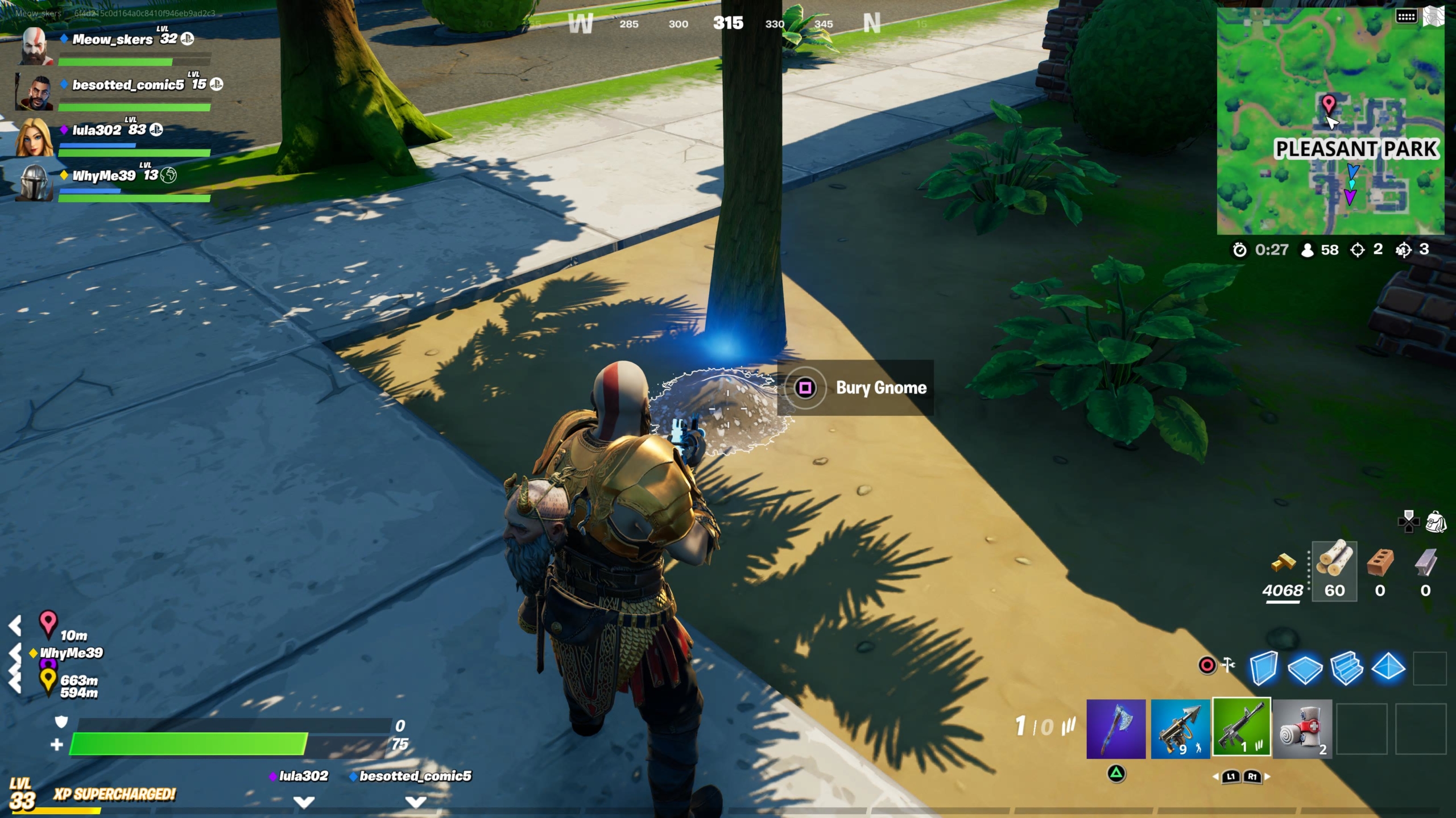 Fortnite Season 5 Week 5 Challenge Bury Gnomes in Pleasant Park