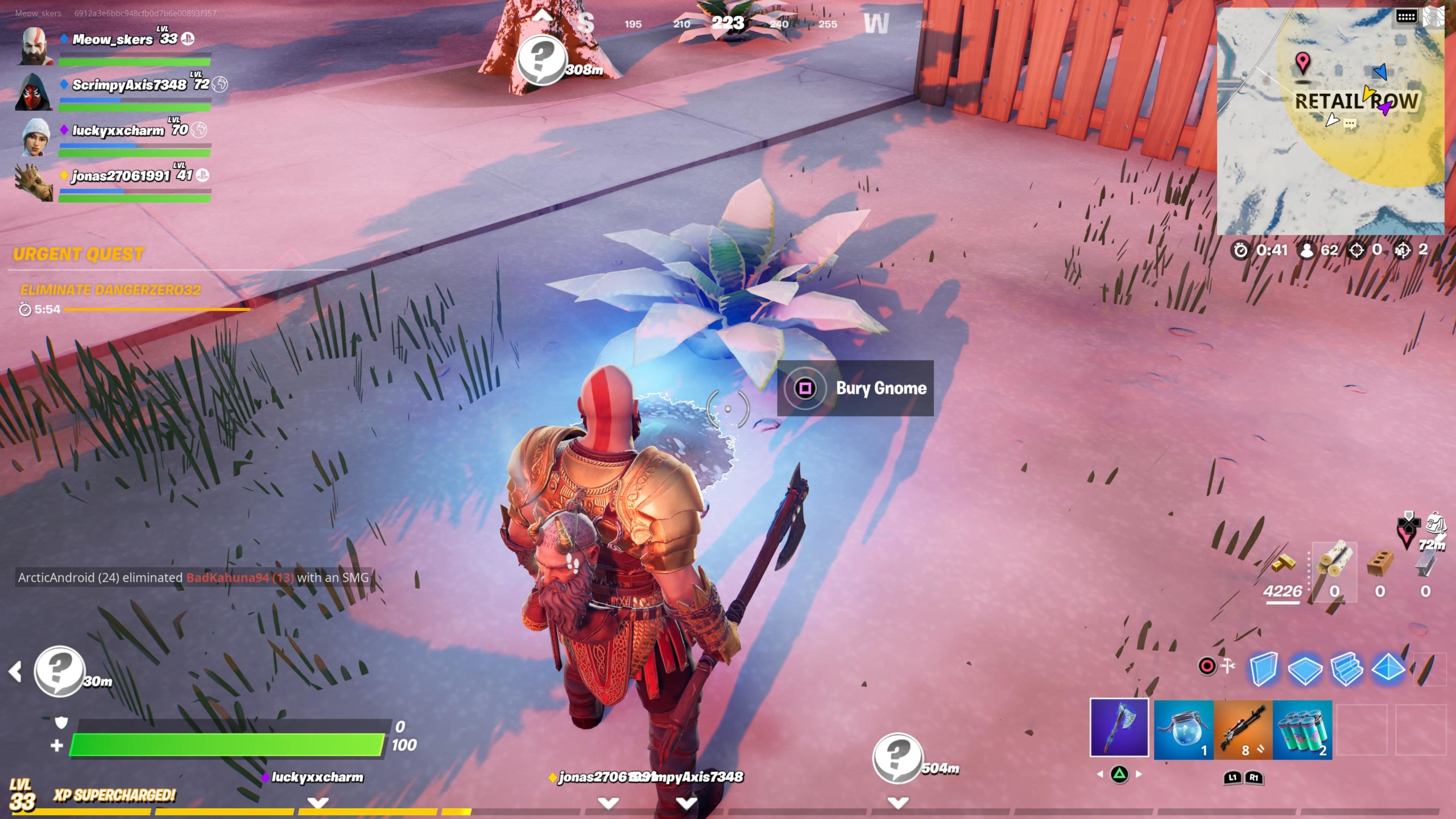 Fortnite Season 5 Week 5 Challenge Bury Gnomes in Pleasant Park