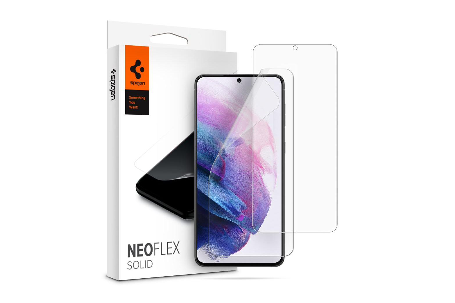 Protector de pantalla Spigen Neo Flex Solid para Samsung Galaxy S21 Ultra.