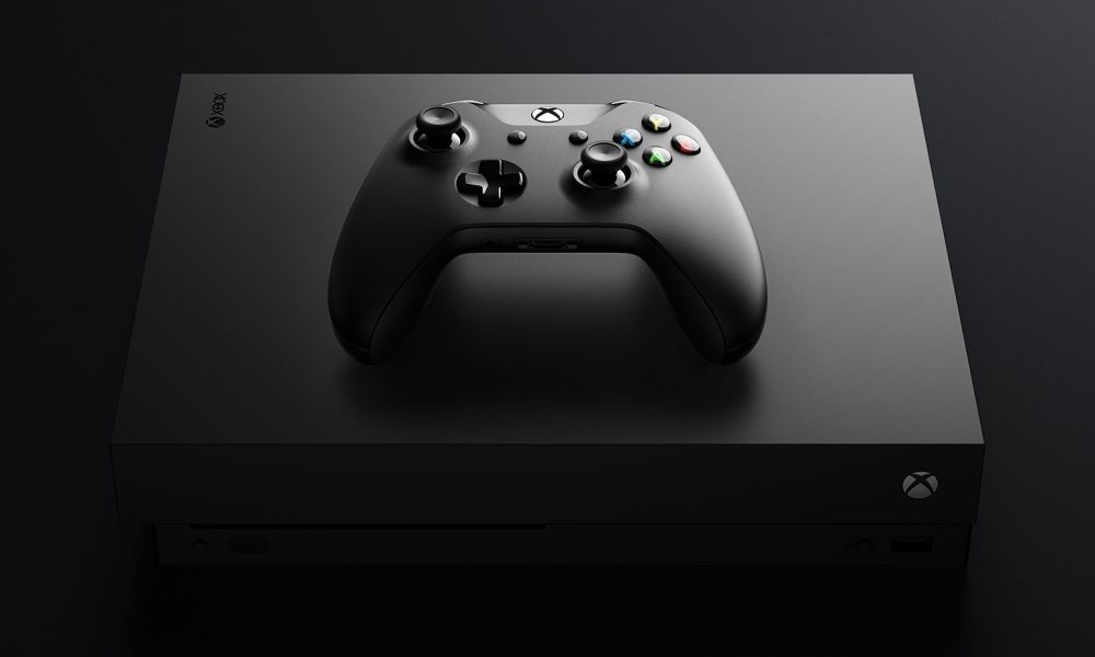 Image of xbox One x console.