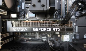 The RTX 3060 installed in a computer.