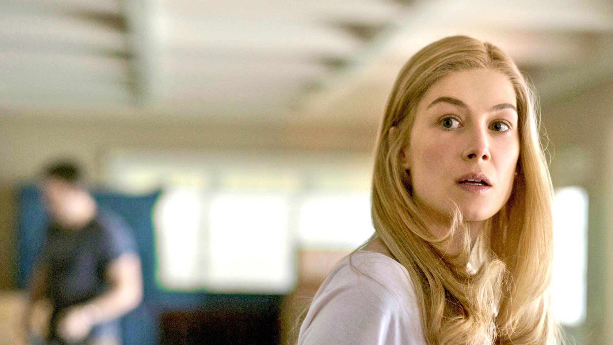 Rosamund Pike como Amy Elliott Dunne en Gone Girl.