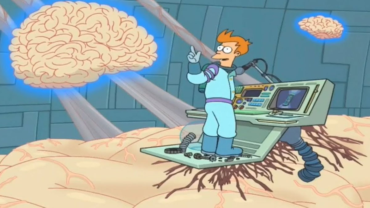 Robot sales brain futurama