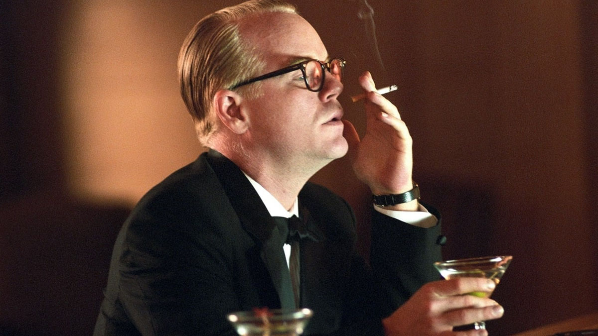 Philip Seymour Hoffman em Capote.