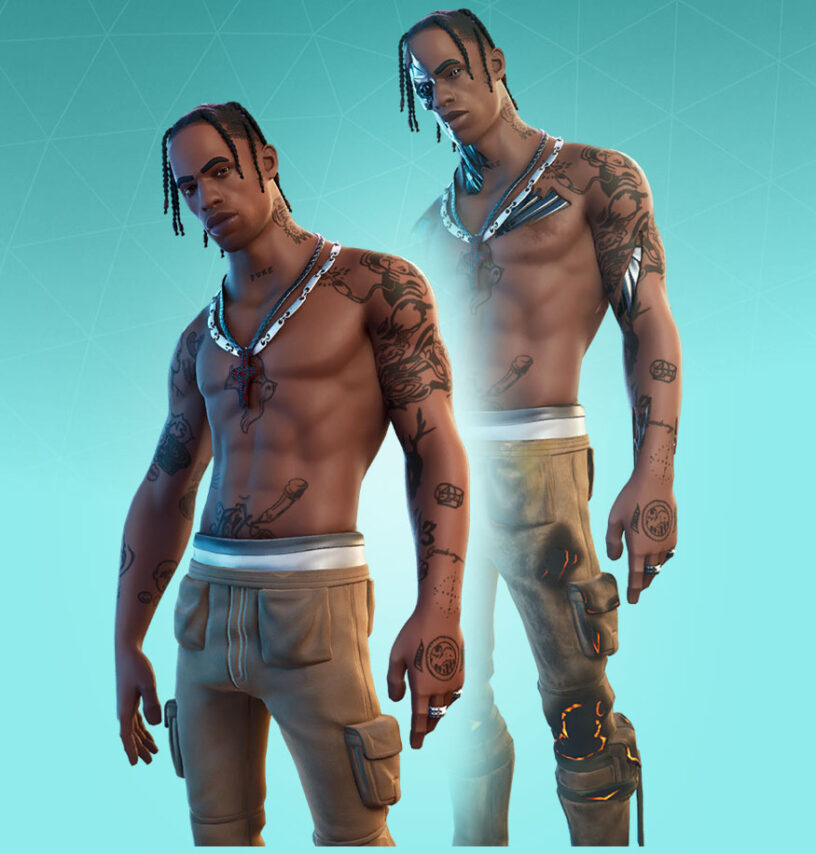 Travis Scott dans Fortnite.