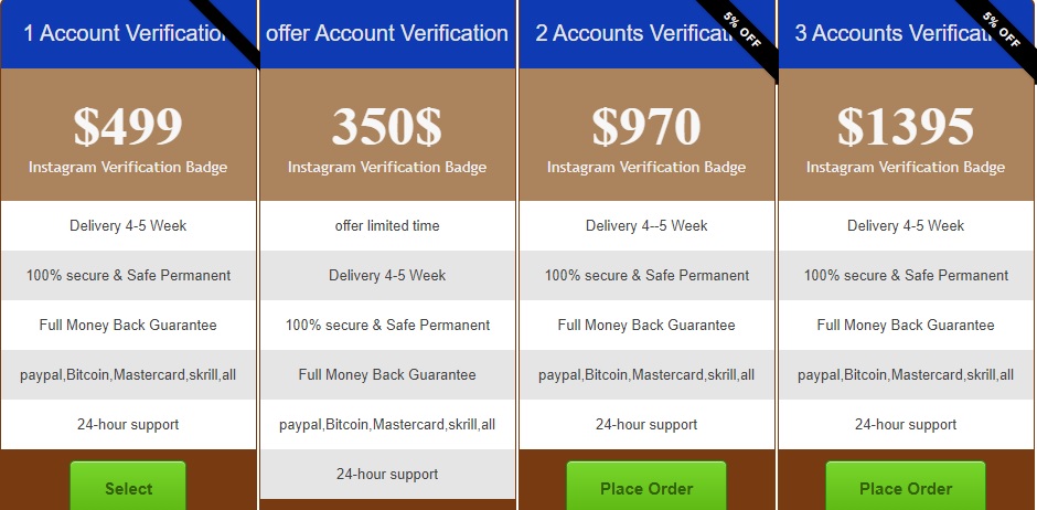 Original Verified Instagram Account Sale - Not Meta Verified / OG