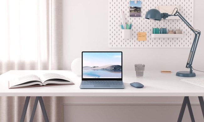 microsoft surface laptop go 2020 on desk