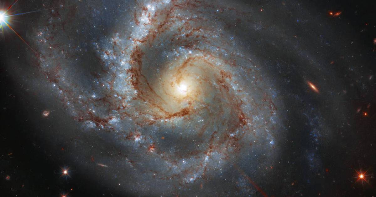 Peculiar Galaxy Has One Spiral Arm Brighter Than The Others 