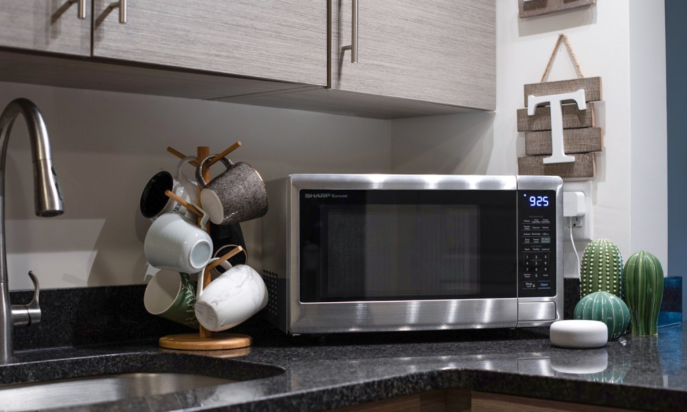 sharp smart countertop microwave alexa lifestyle