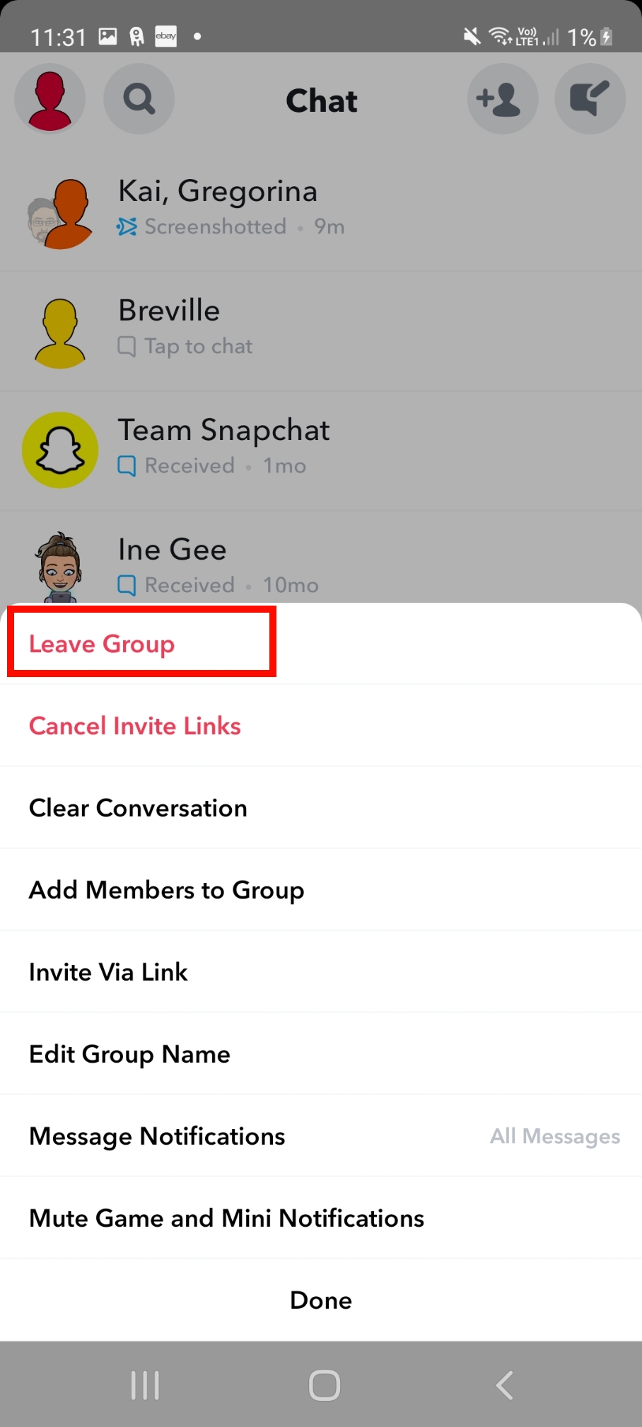 Change group name deals snapchat without changing it