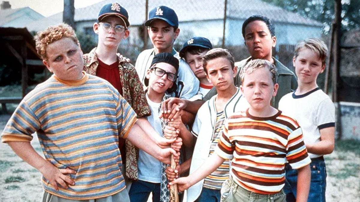 O elenco do filme "The Sandlot".