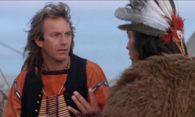 Kevin Costner in Dances With Wolves.