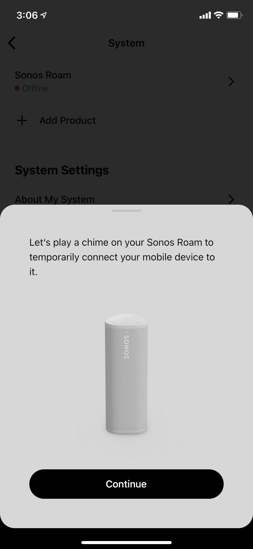 sonos roam offline