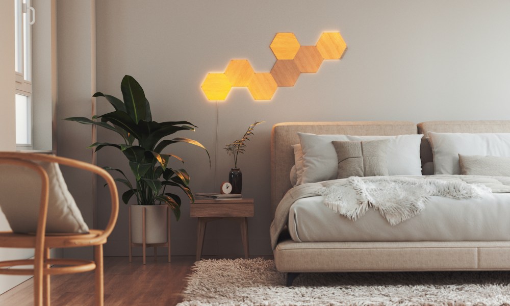 nanoleaf elements look like wooden light panels