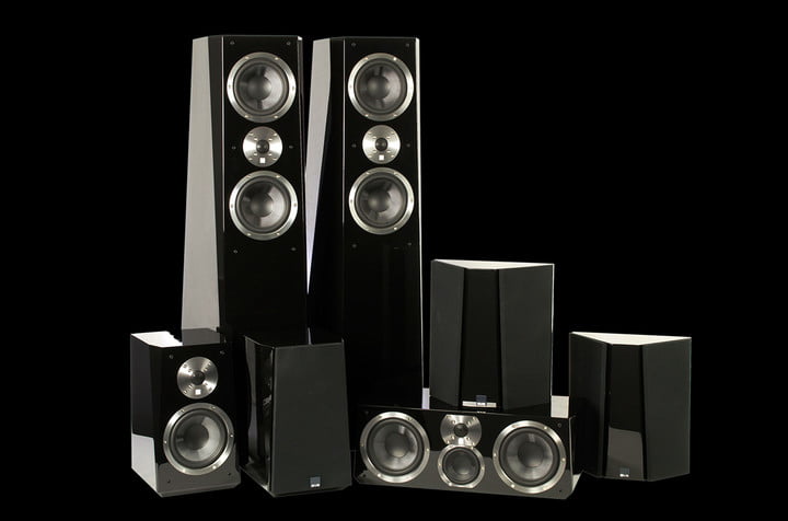 Low profile discount surround speakers