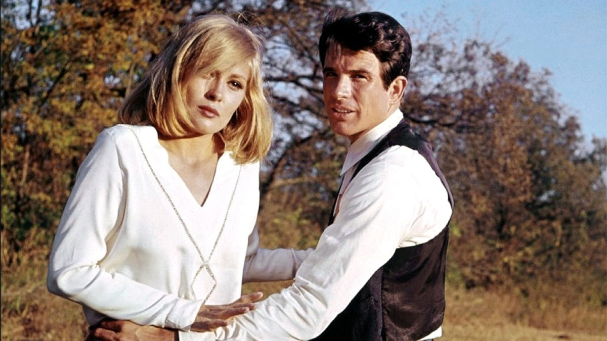 Faye Dunaway and Warren Beatty in Bonnie and Clyde.