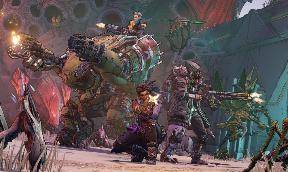 Borderlands 3 characters preparing for a gunfight.