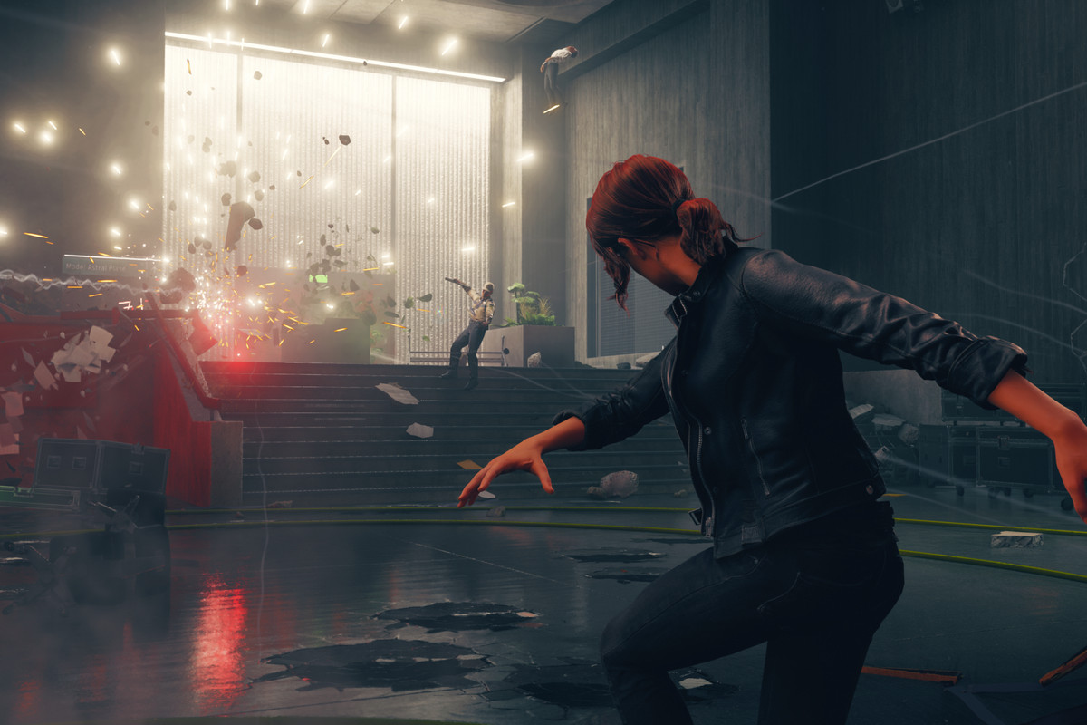 Control protagonist Jesse throws rubble at an enemy. 