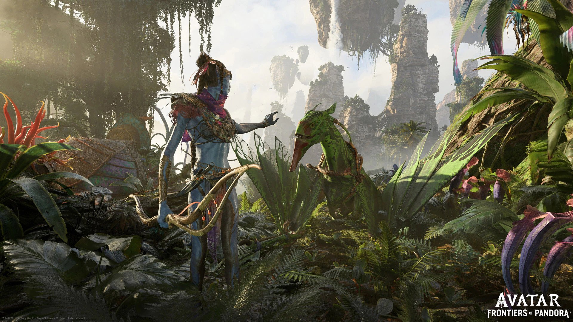 Un Na'vi dans les jungles d'Avatar : Frontiers of Pandora.