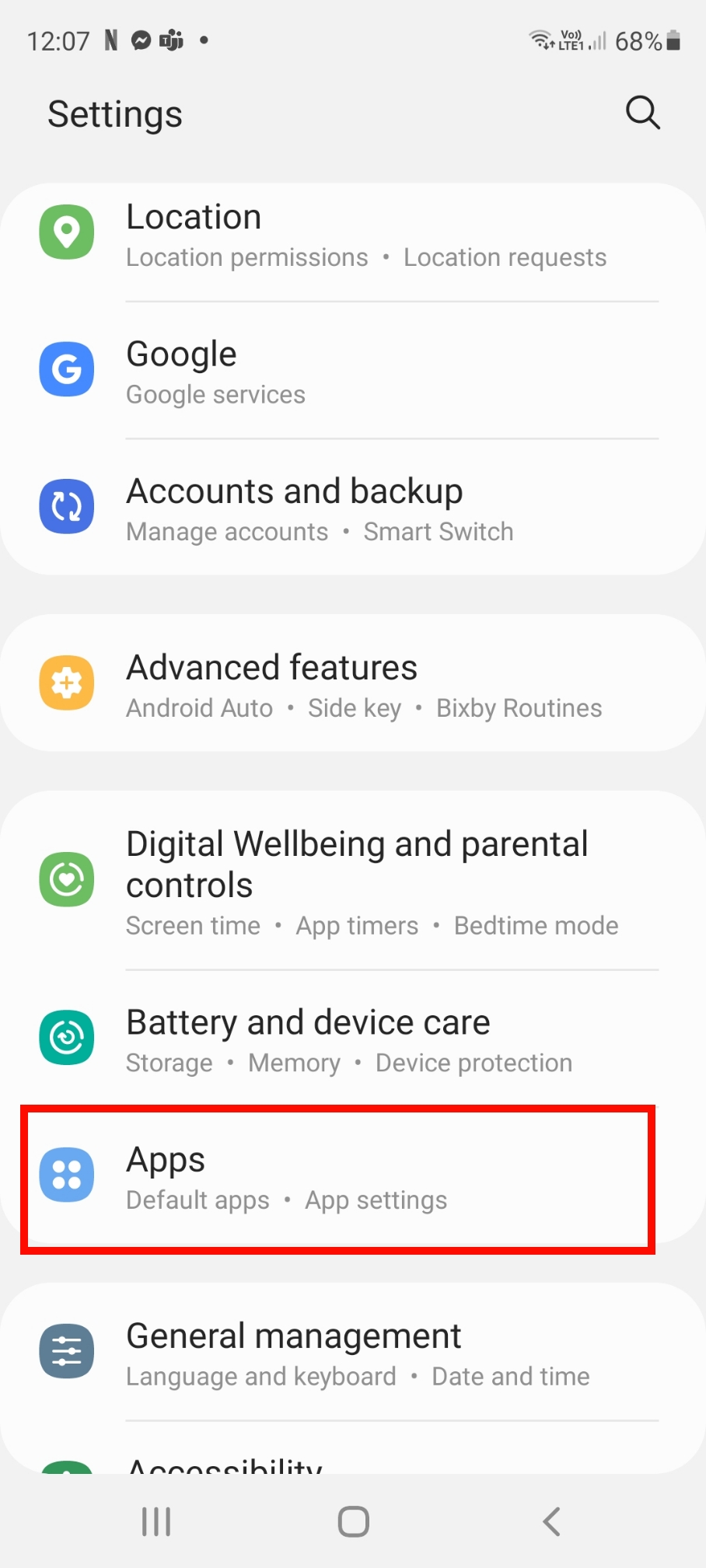 how to force stop samsung phone