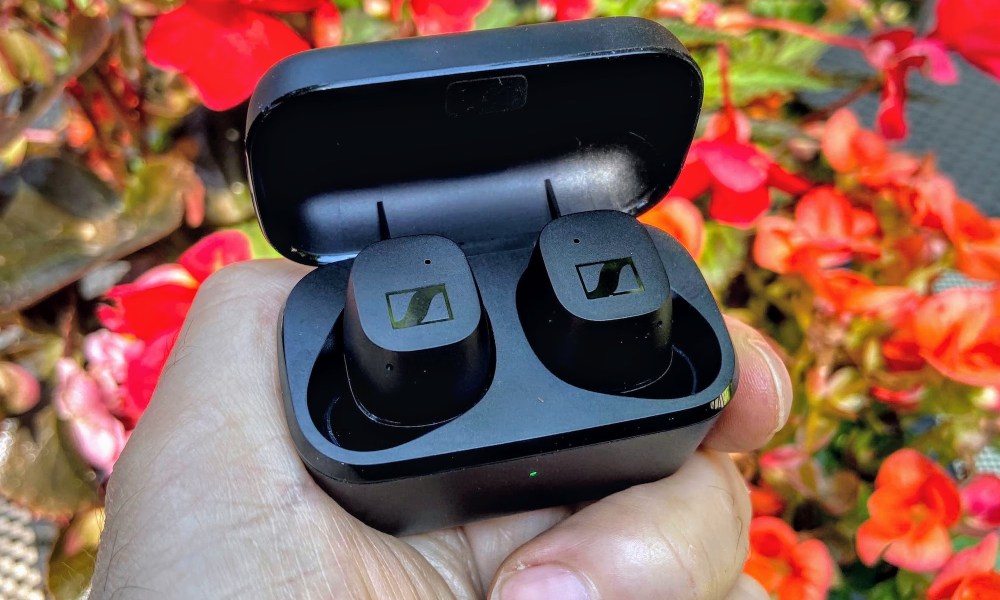 Sennheiser CX True Wireless earbuds.