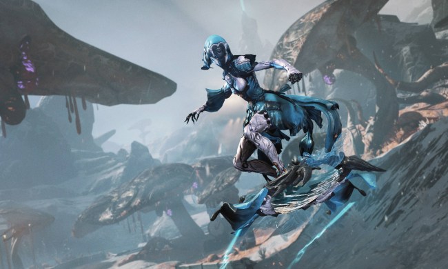 Yareli Warframe riding Merulina.