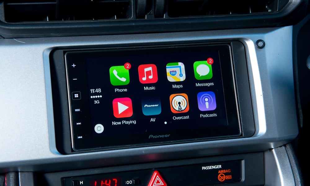 Apple CarPlay installed in car.