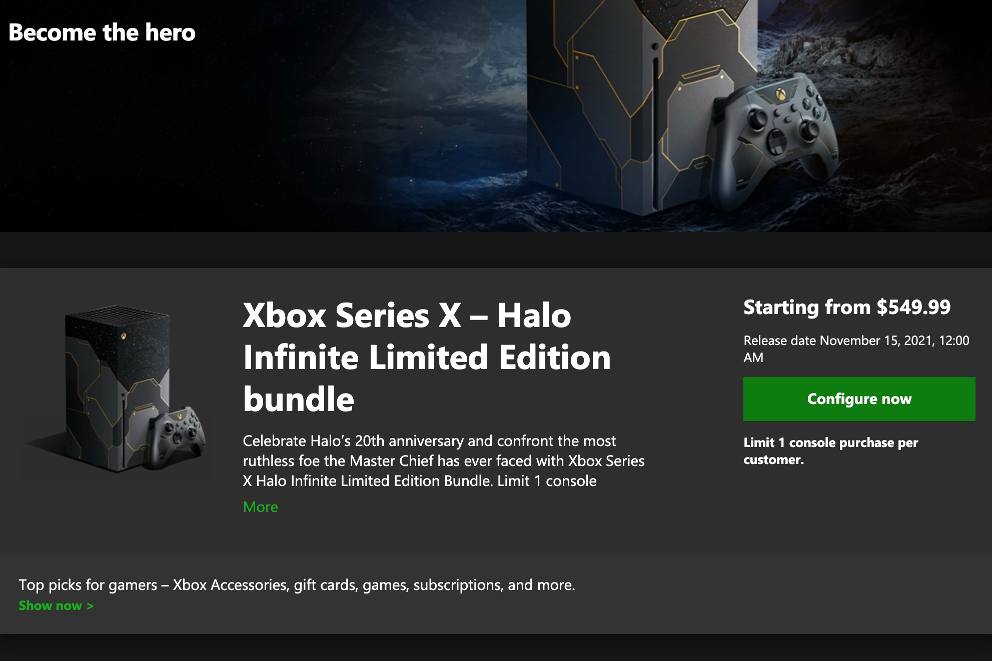 How to pre-order Halo Infinite Xbox Series X console and Elite Series 2  Controller - GameRevolution