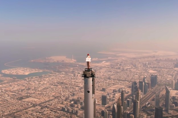 Daredevils in jetpacks soar above Dubai skyscrapers like Burj Khalifa at  125mph