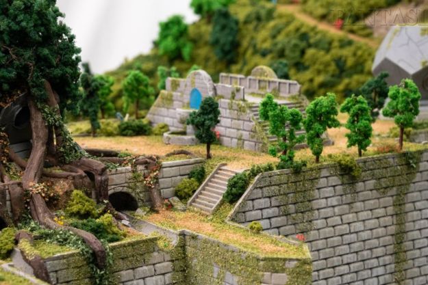 A hand crafted diorama used in Fantasian