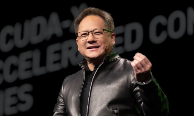 NVIDIA CEO Jensen Huang on stage.