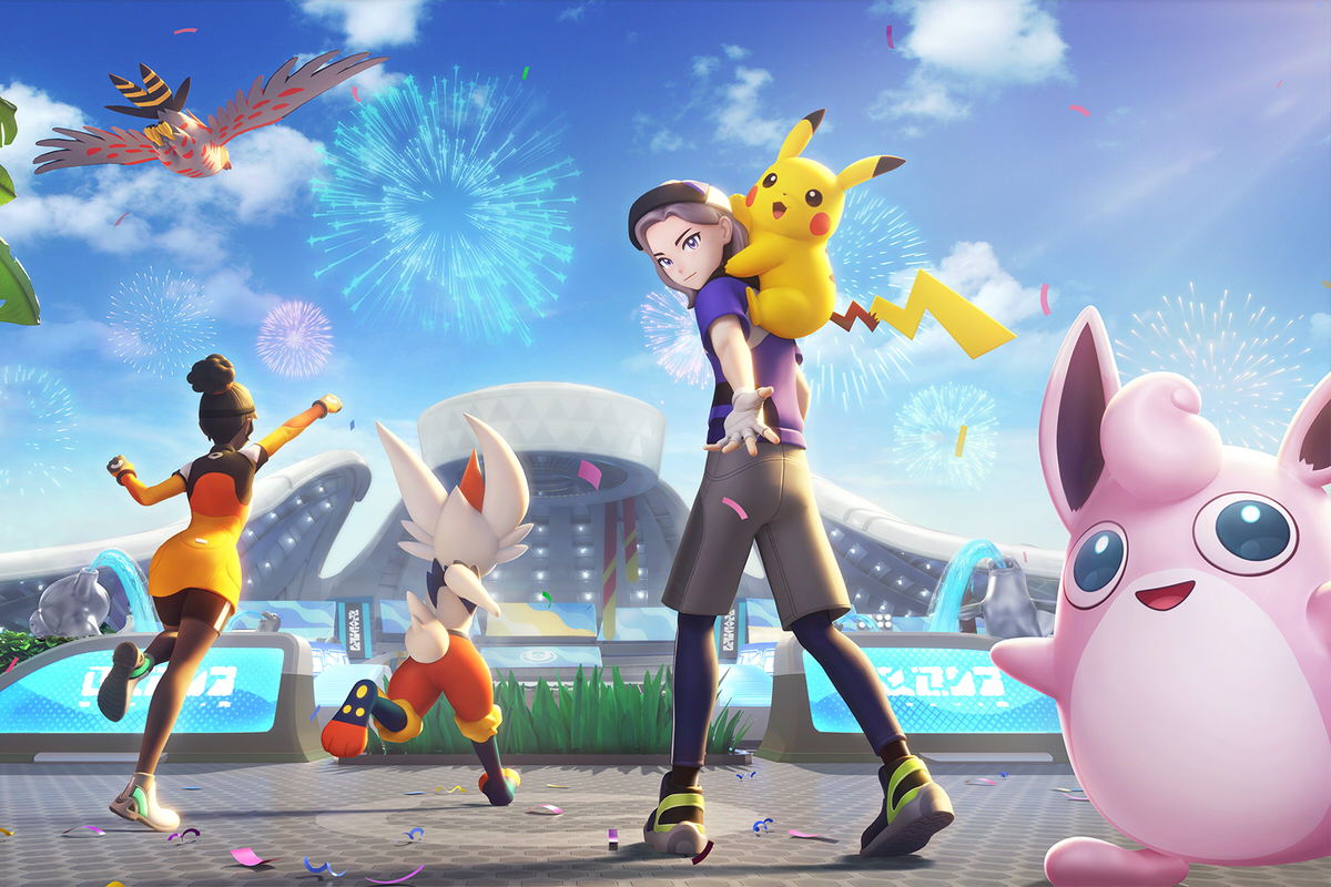 Pokemon and their trainers welcome players to the world of Unite.