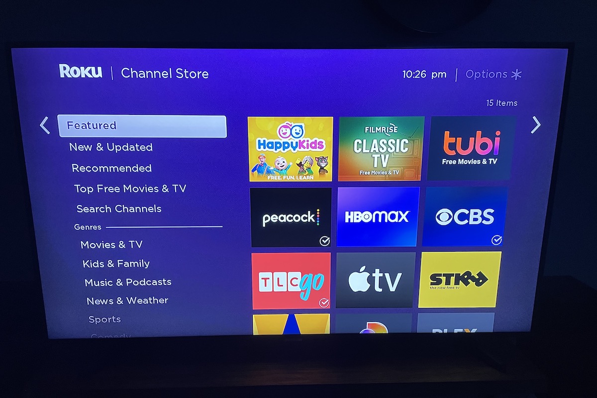 Streamer, TV App, Roku Channel Store