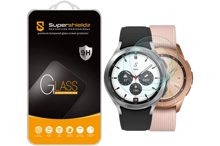 محافظ شیشه Supershieldz برای Samsung Galaxy Watch 4 Classic.