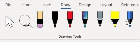 The new inking tools in word.