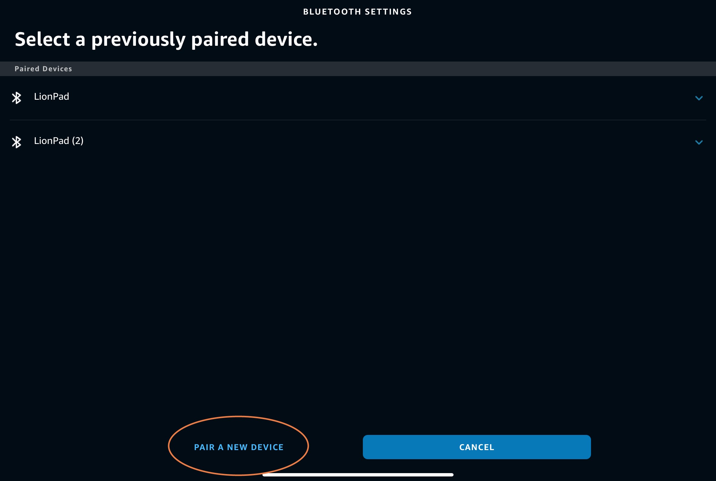 Pair bluetooth device with clearance alexa