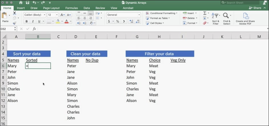 The new design in Microsoft Excel 2021.