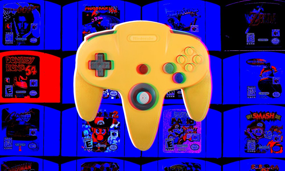 N64 controller and games composite.