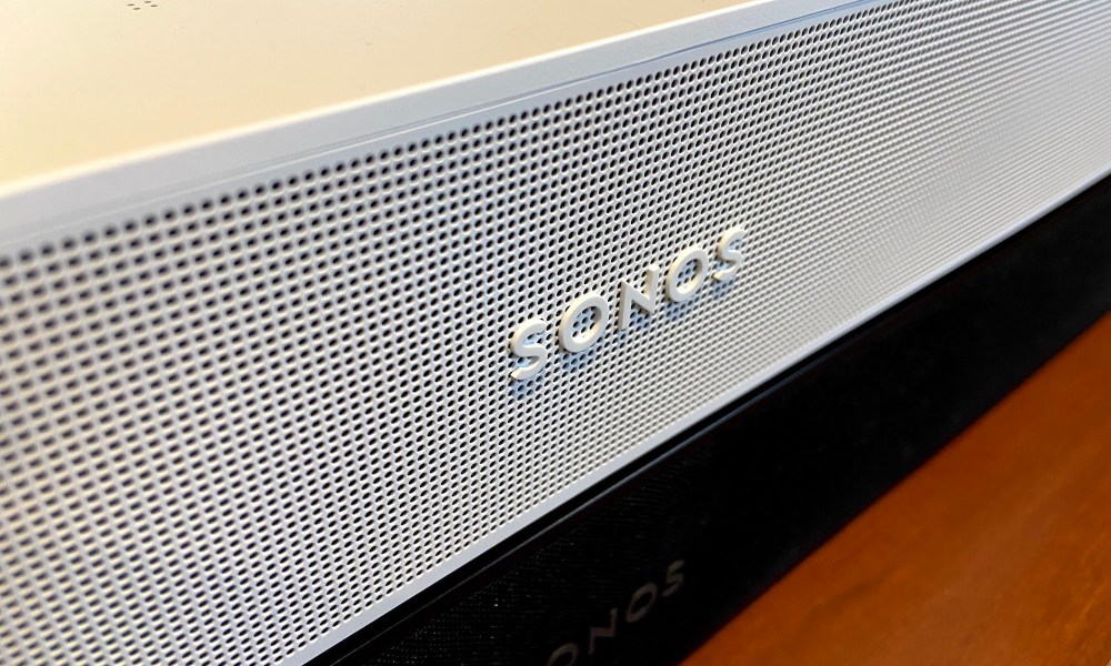 Sonos Beam Gen 1 and Gen 2, stacked vertically.