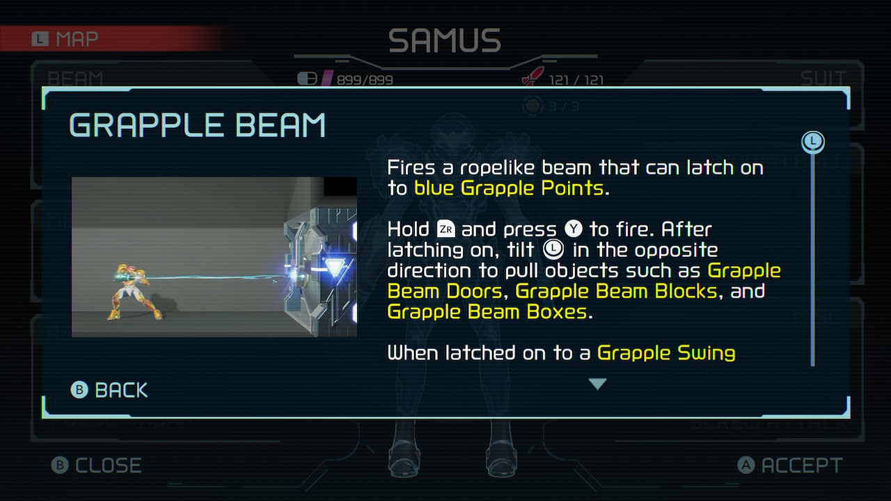 Grapple Beam from Metroid Dread. 