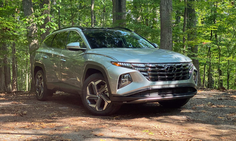 Exterior of the 2022 Hyundai Tucson Hybrid Limited.