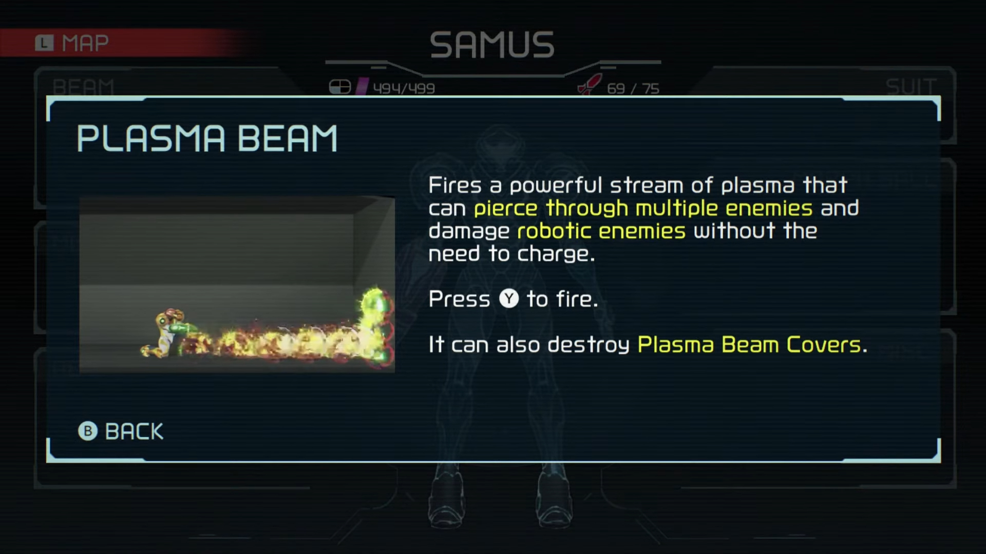 Plasma Beam from Metroid Dread.