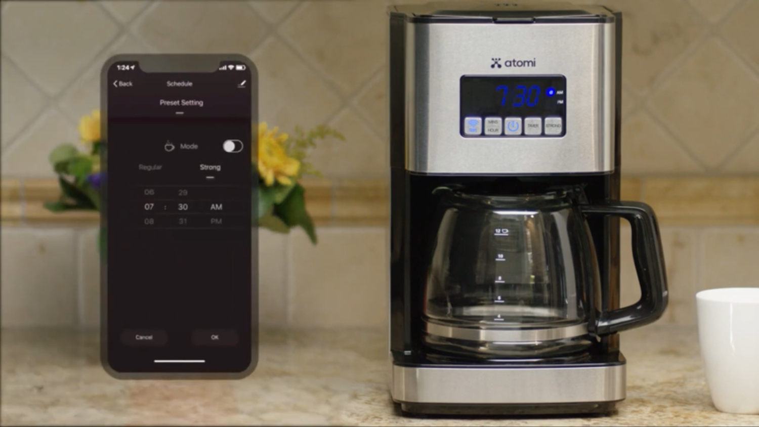 Alexa enabled coffee outlet maker