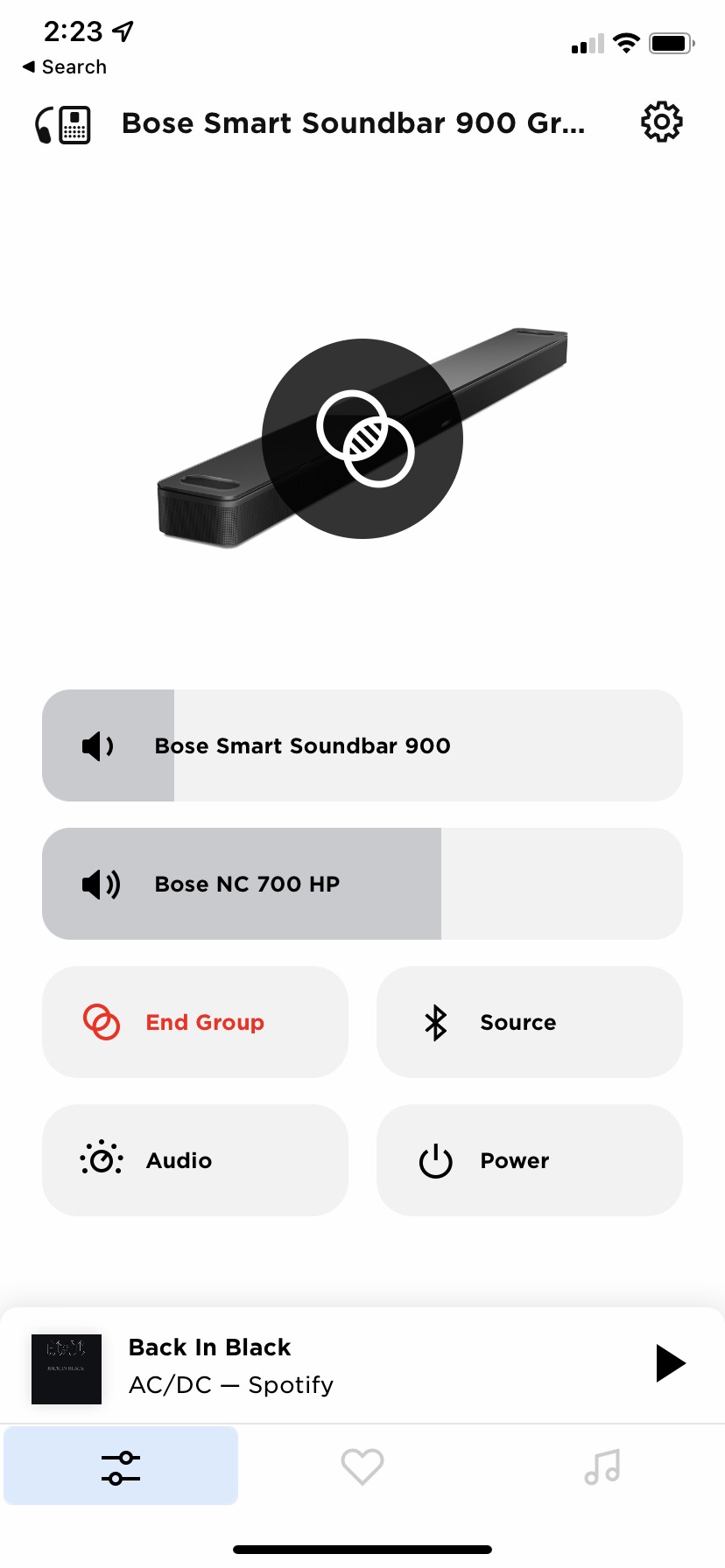 audio settings bose soundbar 700