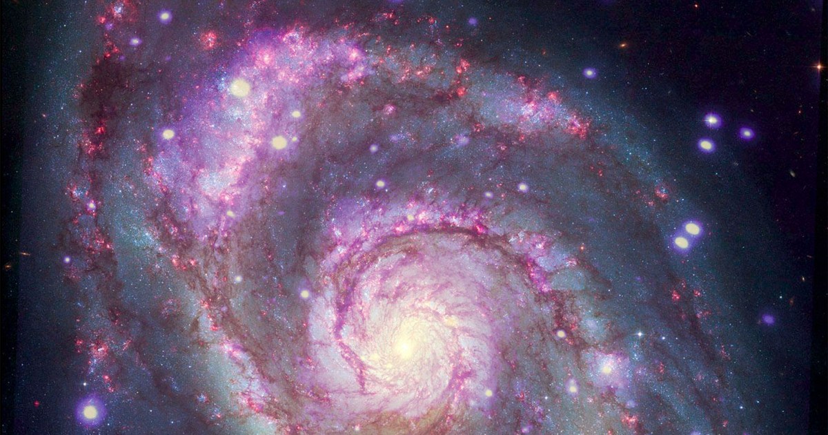 planets inside m51 galaxy cross