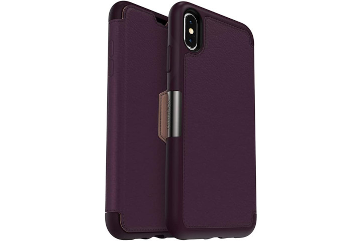 Zip Wallet Case for iPhone Xs Max - Red - Granulated Leather
