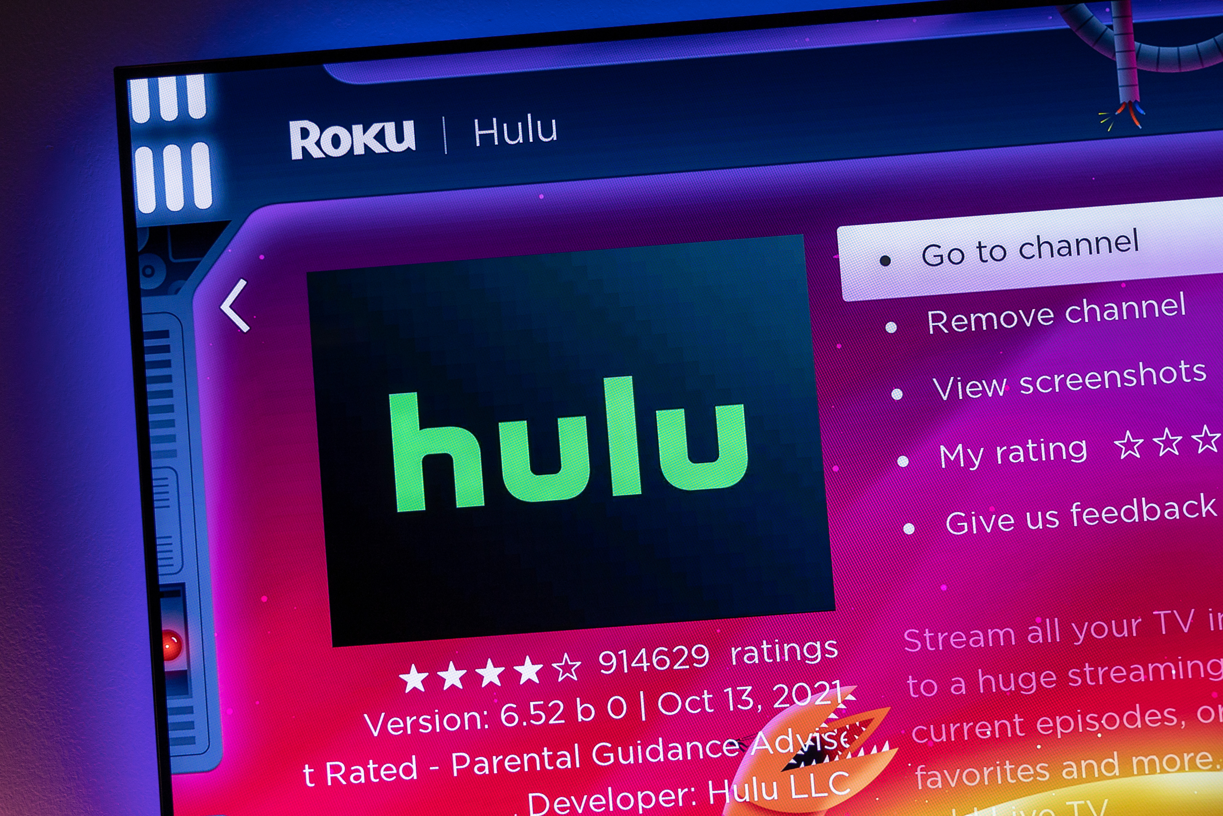 Hulu on Roku.