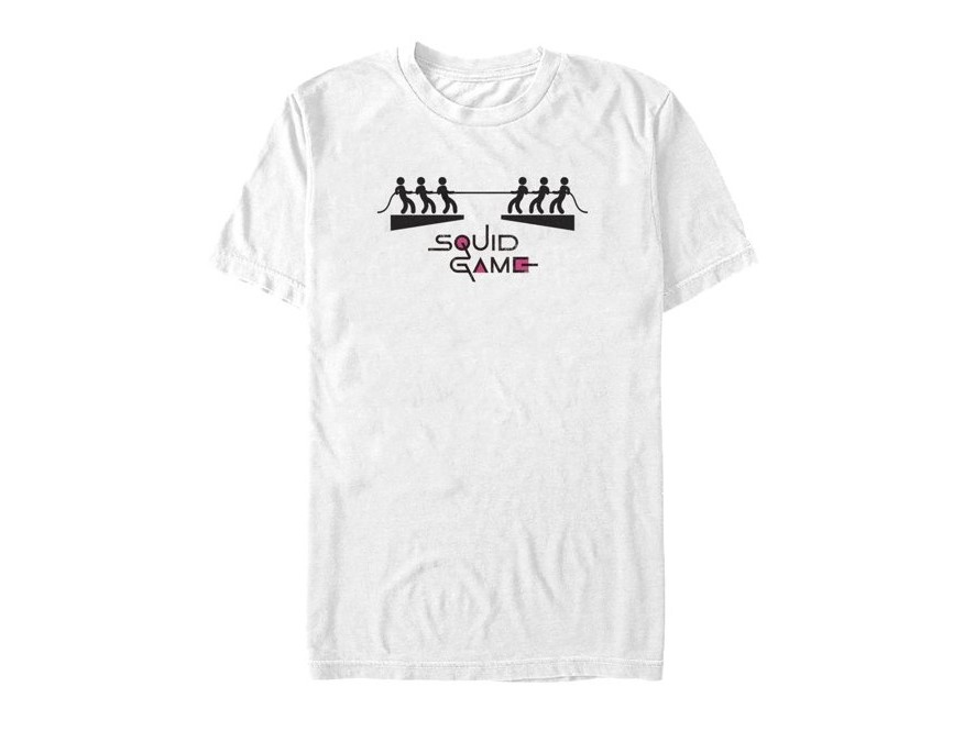 Men's Squid Game Player 001 Graphic Tee White Large 