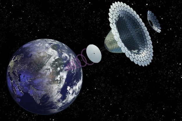 Simplified diagram of space solar power concept..